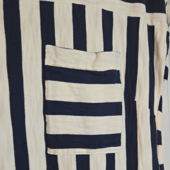 Madewell Navy and White Striped Pencil Dress - Picture 3 of 9